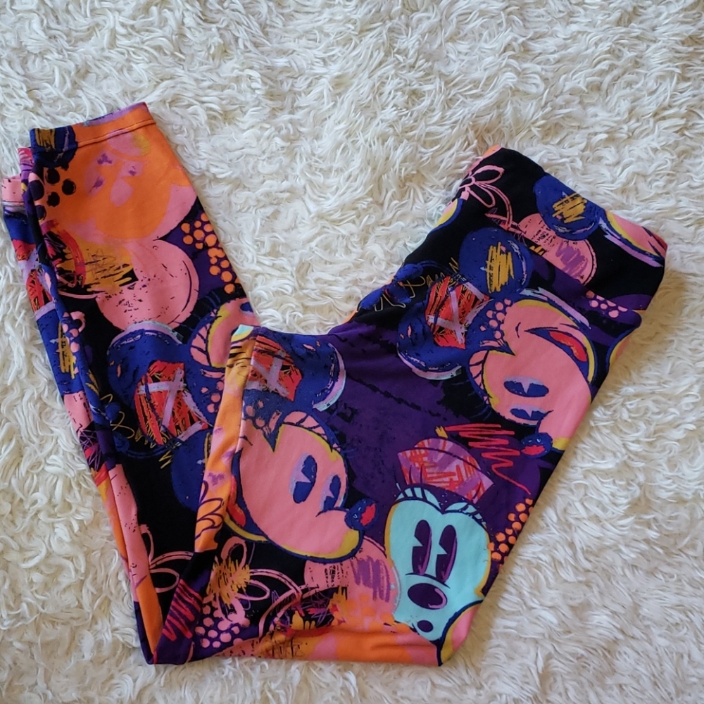 LuLaRoe Mickey Mouse Tall and Curvy Leggings - Picture 2 of 4